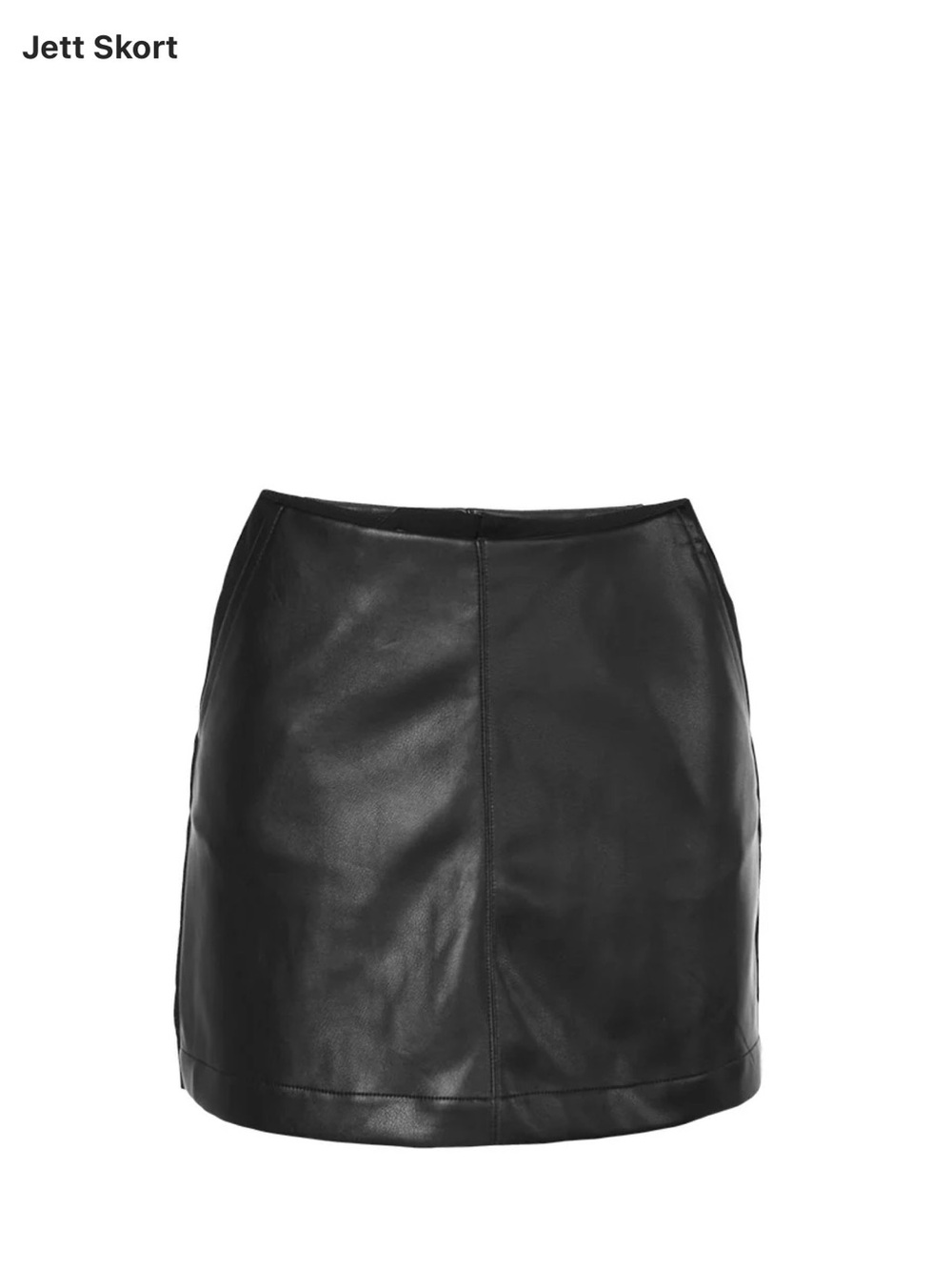 Jett Skort - Black Faux Leather Women’s Skort Style #4585